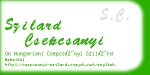 szilard csepcsanyi business card